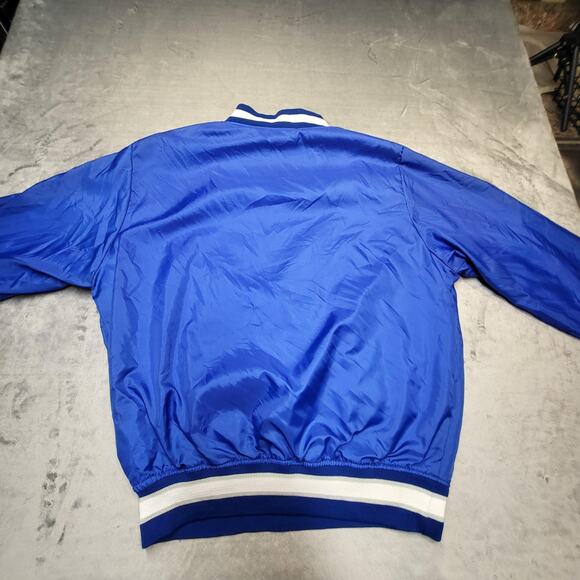 Vintage Lancers Jacket Mens Large Blue White NCAA Basketball Pullover 90s - Picture 9 of 10